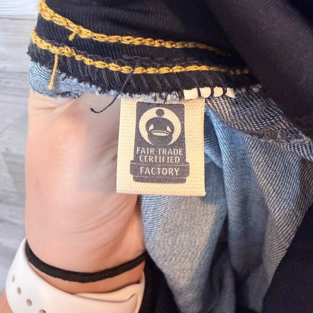 Isabel Maternity Crossover Panel Distressed Straight Leg Jeans - Picture 11 of 12